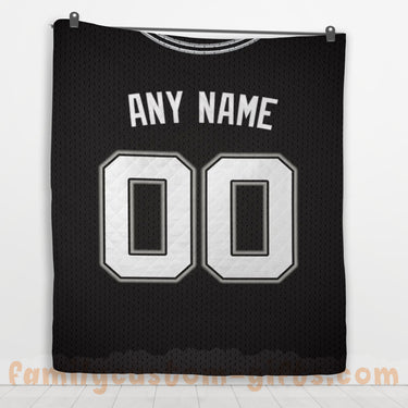Custom Premium Quilt Blanket San Antonio Jersey Basketball Personalized Quilt Gifts for Her & Him